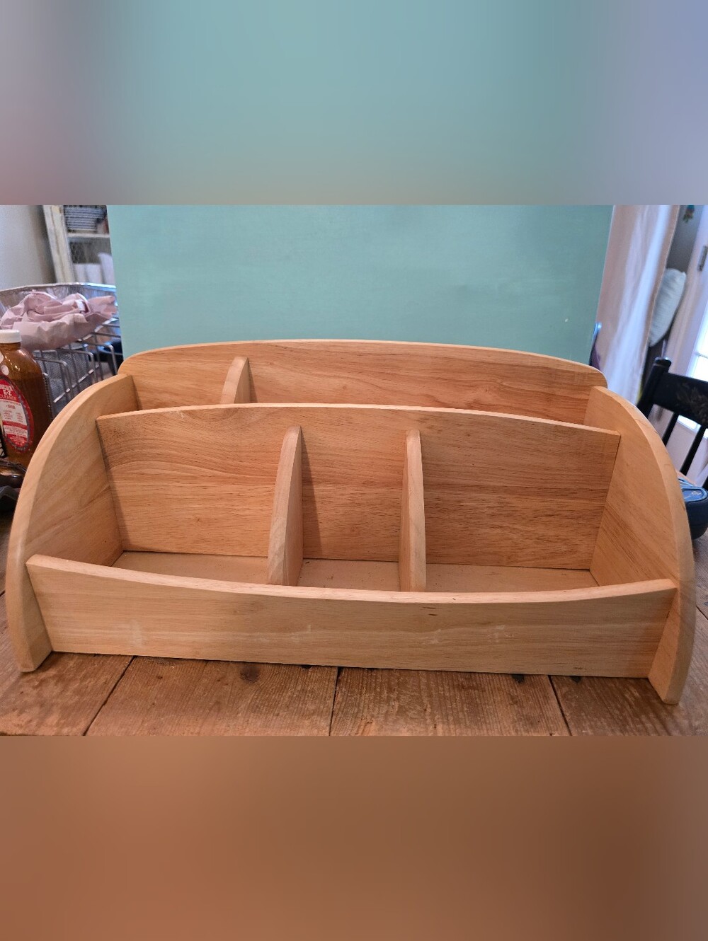 Natural Wood Desk Organizer Caddy - Neutral